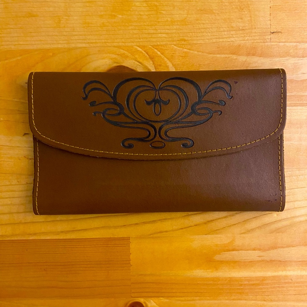 Sears Leather wallet - like new - with inside pocket - brown